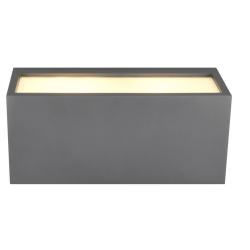 TRIO MAYENNE outdoor wall lamp IP44 white/anthracite/wood