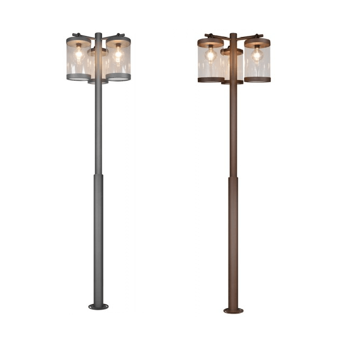 TRIO SAMBESI standing garden lamp 240cm twilight sensor