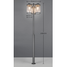 TRIO SAMBESI lampa ogrodowa stojąca 240cm czujnik zmierzchu