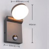 TRIO ADOUR outdoor LED wall lamp IP44, color adjustment