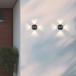 TRIO AVISIO outdoor LED wall lamp, 4-way light