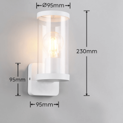 TRIO BONITO outdoor wall lamp E27 white, black, rusty