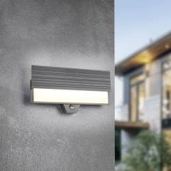 TRIO MARIZA outdoor wall lamp IP44 LED with motion sensor