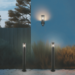 TRIO PALOMA outdoor wall lamp with E27 motion sensor