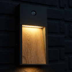 TRIO SALMON outdoor LED wall lamp 3000K with motion sensor