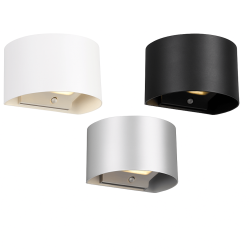 TRIO TALENT LED outdoor wall lamp with motion and twilight sensor