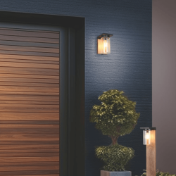 TRIO ARDILA outdoor wall lamp IP44 with twilight sensor