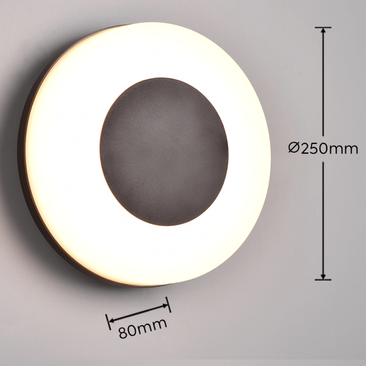 TRIO MORENA kinkiet zewnętrzny LED &ndash; 3 barwy światła