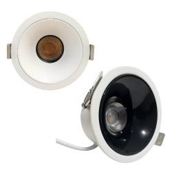 SLED lampa wpuszczana oczko LED 7W biała, czarna 3000K-4000K