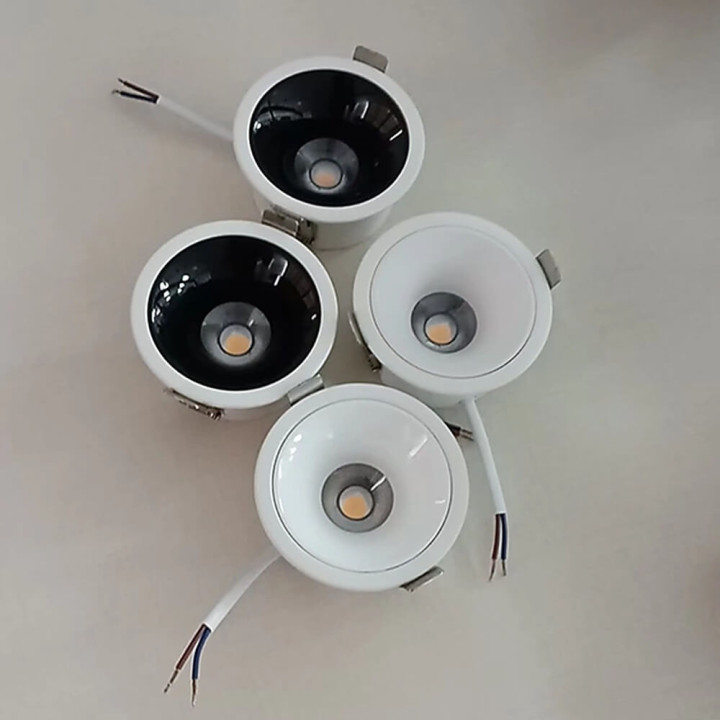 SLED recessed downlight LED 7W white, black 3000K-4000K