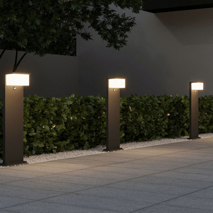 TRIO NESTOS lampa ogrodowa stojąca LED czujnik ruchu 45/80cm