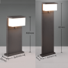 TRIO NESTOS LED garden lamp with motion sensor, 45/80cm