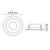 SLED PERO white, round recessed luminaire 12V/230V