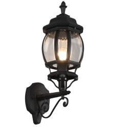 TRIO ELVO outdoor wall lamp E27 60W in matte black