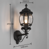 TRIO ELVO outdoor wall lamp E27 60W in matte black