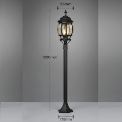 TRIO ELVO standing garden lamp 100cm, E27 bulb max 60W