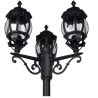 TRIO ELVO black garden standing lamp 240cm 3xE27
