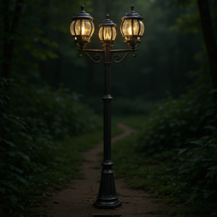 TRIO ELVO czarna lampa ogrodowa stojąca 240cm 3xE27