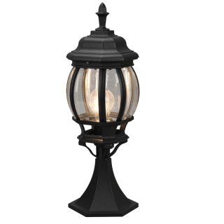 TRIO ELVO czarna lampa ogrodowa stojąca 50cm żar&oacute;wka E27 60W