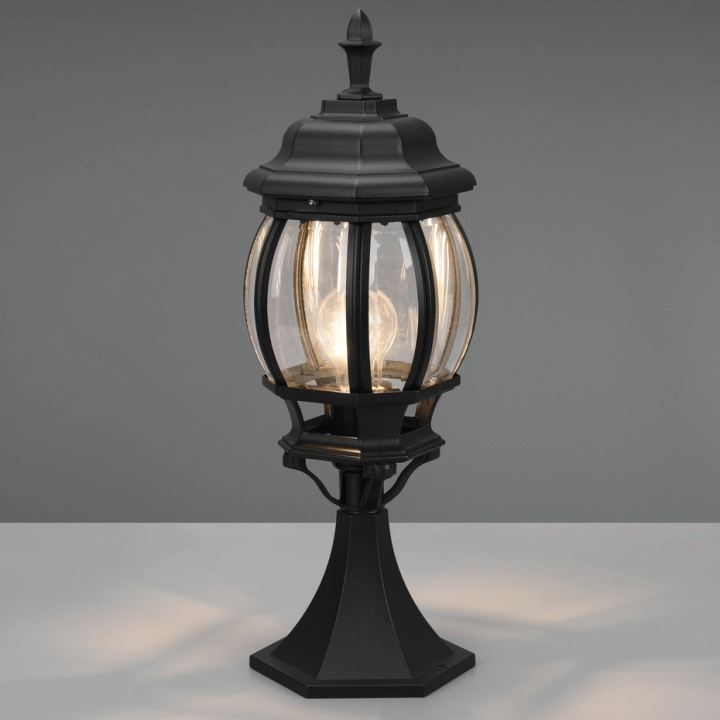 TRIO ELVO czarna lampa ogrodowa stojąca 50cm żar&oacute;wka E27 60W