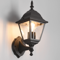 TRIO LIVENZA elegant outdoor wall lamp E27 bulb black