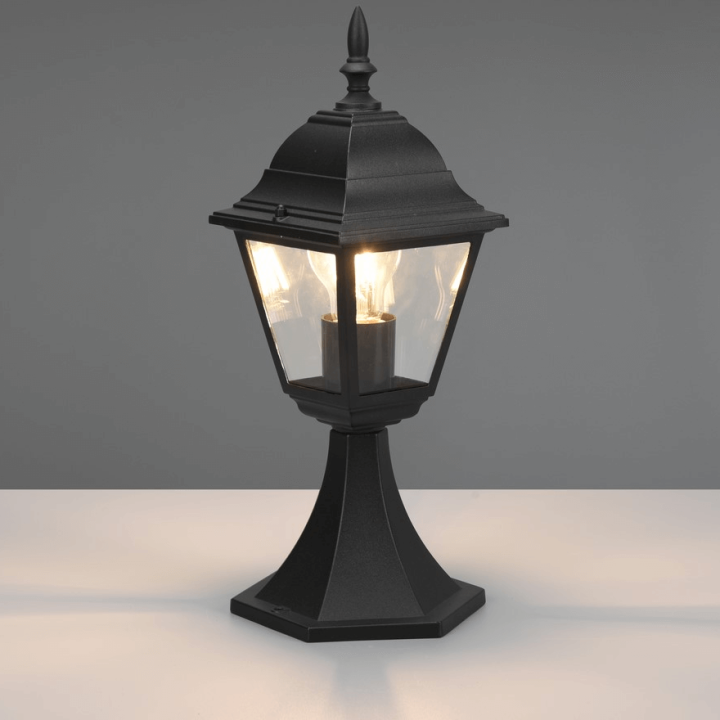 TRIO LIVENZA czarna stojąca lampa ogrodowa 40cm E27