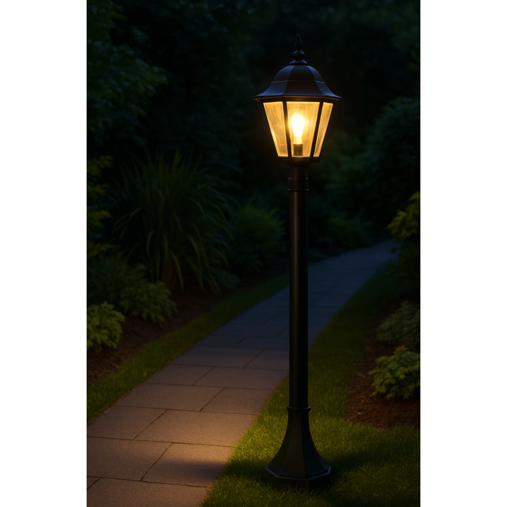 TRIO LIVENZA black garden standing lamp 100cm aluminum