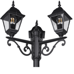 TRIO LIVENZA black garden standing lamp 200cm 3xE27