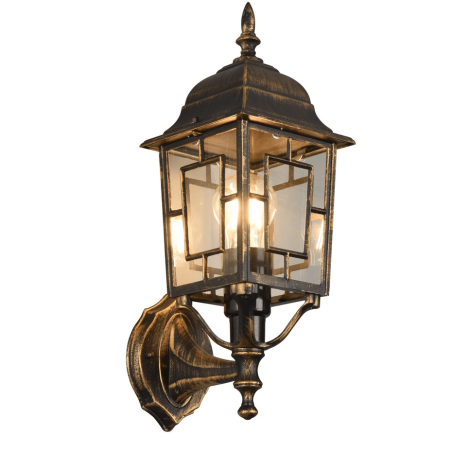 TRIO VOLTURNO outdoor wall lamp E27, elegance, antique rust