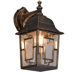 TRIO VOLTURNO rusty outdoor wall lamp, E27 bulb