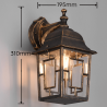 TRIO VOLTURNO rusty outdoor wall lamp, E27 bulb