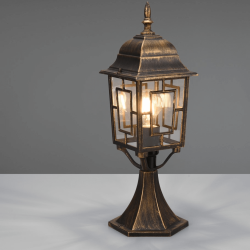 TRIO VOLTURNO rusty standing garden lamp, E27 bulb