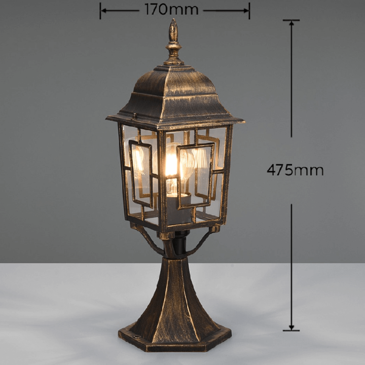 TRIO VOLTURNO lampa ogrodowa stojąca rdzawa, żar&oacute;wka E27