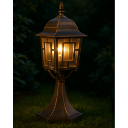 TRIO VOLTURNO rusty standing garden lamp, E27 bulb