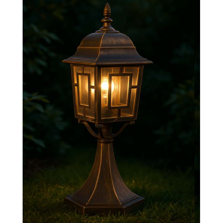 TRIO VOLTURNO rusty standing garden lamp, E27 bulb