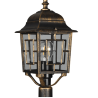 TRIO VOLTURNO rdzawa lampa ogrodowa 200cm z aluminium 3xE27