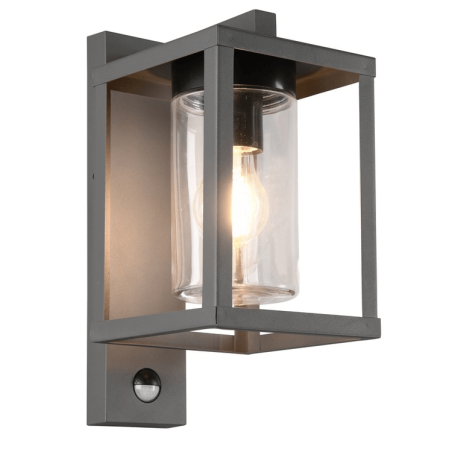 TRIO LUNGA anthracite outdoor wall lamp with motion sensor TRIO LUNGA anthracite outdoor wall lamp with motion sensor