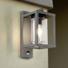TRIO LUNGA anthracite outdoor wall lamp with motion sensor