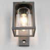 TRIO LUNGA anthracite outdoor wall lamp with motion sensor