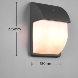 TRIO MERSEY outdoor wall lamp with twilight sensor IP44