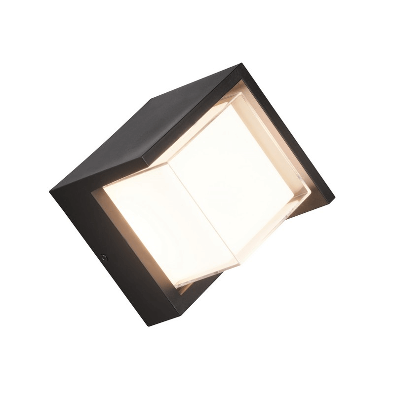 TRIO PUNO LED outdoor wall lamp 800lm 3000K 8W black IP54