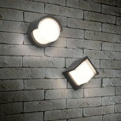 TRIO PUNO LED outdoor wall lamp 800lm 3000K 8W black IP54