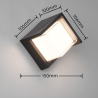 TRIO PUNO kinkiet zewnętrzny LED 800lm 3000K 8W czarny IP54