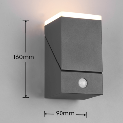 TRIO AVON adjustable outdoor wall lamp with motion sensor