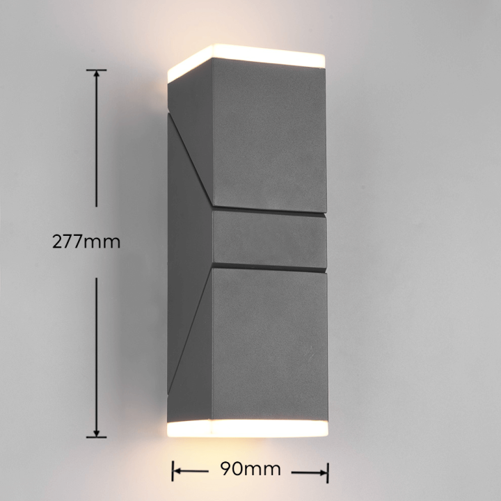 TRIO AVON adjustable outdoor wall lamp IP54, up/down lighting