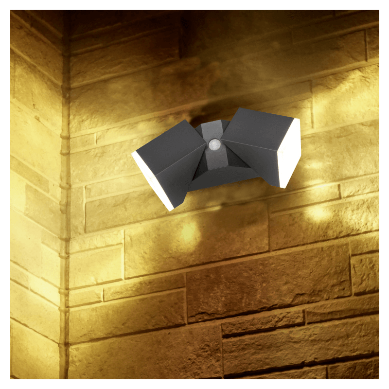 TRIO AVON adjustable outdoor LED wall lamp with motion sensor