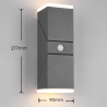 TRIO AVON adjustable outdoor LED wall lamp with motion sensor