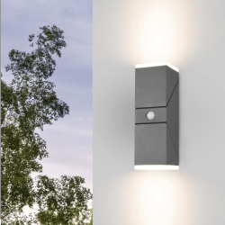 TRIO AVON adjustable outdoor LED wall lamp with motion sensor