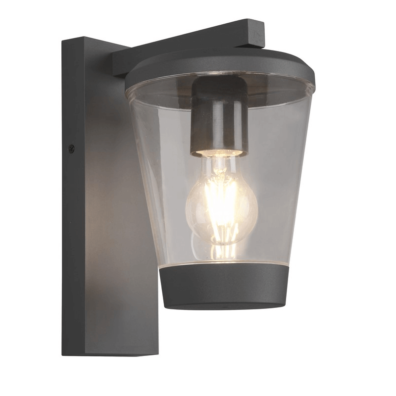 TRIO CAVADO outdoor wall lamp E27 bulb IP44 anthracite