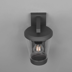 TRIO CAVADO outdoor wall lamp E27 bulb IP44 anthracite